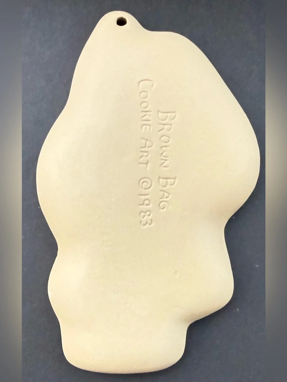 Santa Cookie Mold Brown Bag 1983